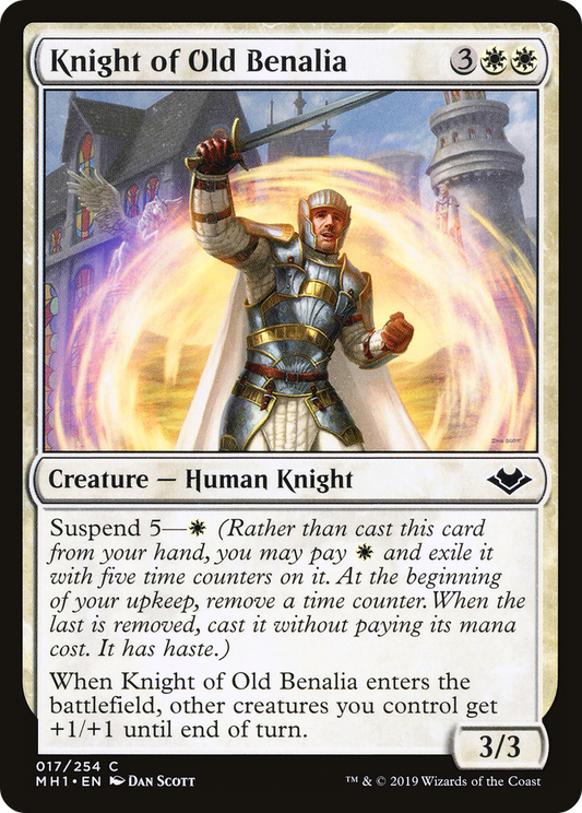 Knight of Old Benalia (MH1-017) - Modern Horizons Foil