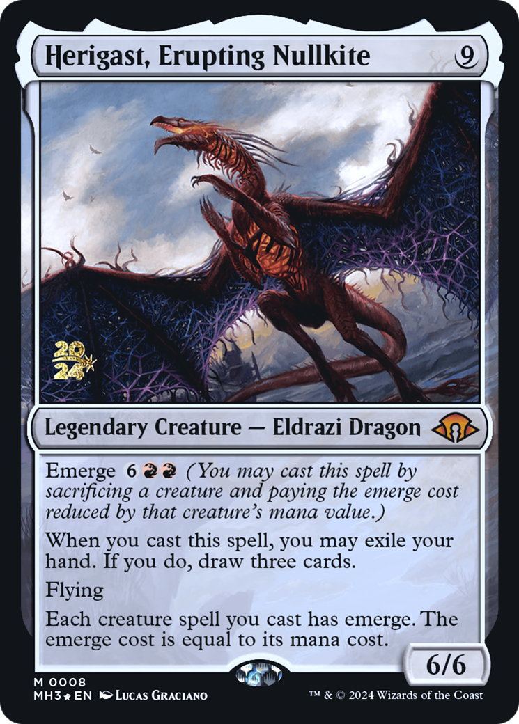 Herigast, Erupting Nullkite (PRE-008) - Modern Horizons 3 Promos (Prerelease) Foil