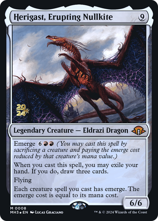 Herigast, Erupting Nullkite (PRE-008) - Modern Horizons 3 Promos (Prerelease) Foil