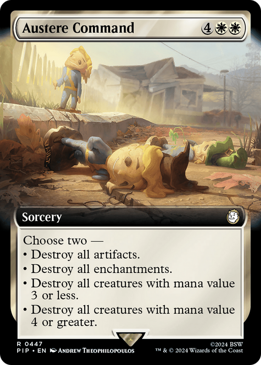 Austere Command (Extended Art) (PIP-447) - Fallout: (Extended Art) Foil