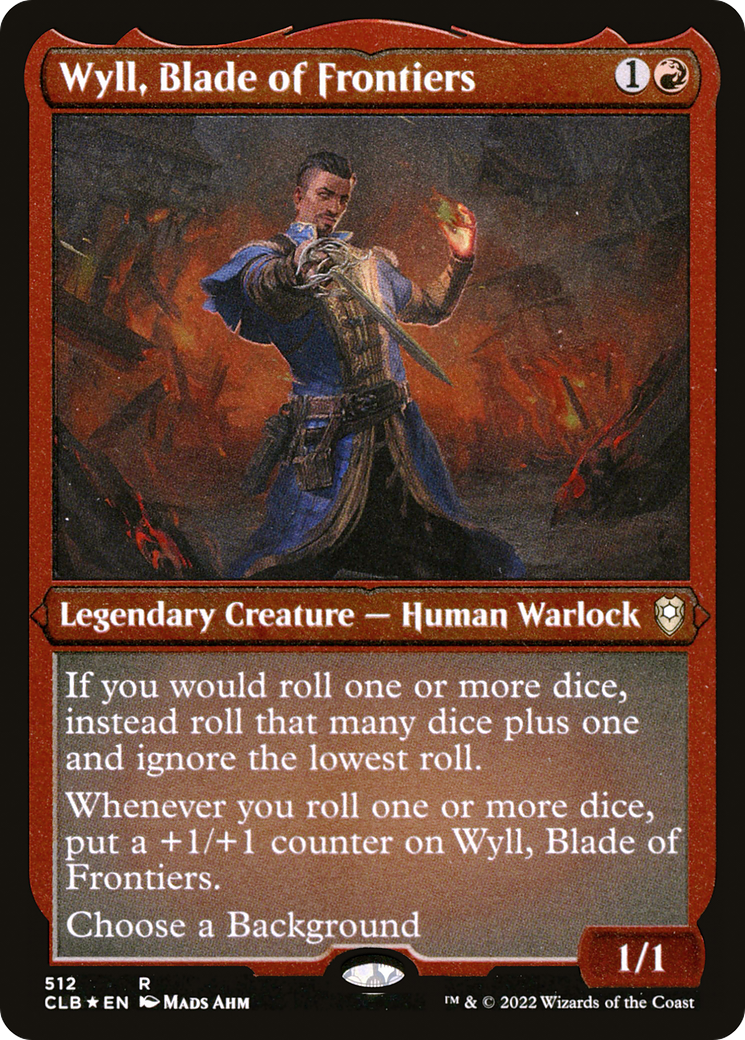 Wyll, Blade of Frontiers (CLB-512) - Commander Legends: Battle for Baldur's Gate Etched Foil