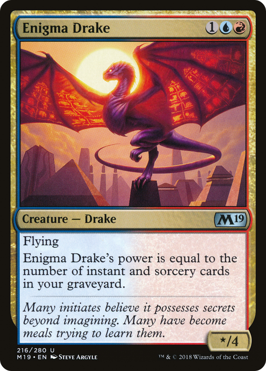 Enigma Drake (M19-216) - Core Set 2019 Foil