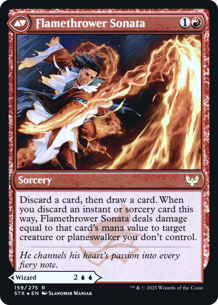 Torrent Sculptor // Flamethrower Sonata (PSTX-159S) - Strixhaven: School of Mages Promos Foil