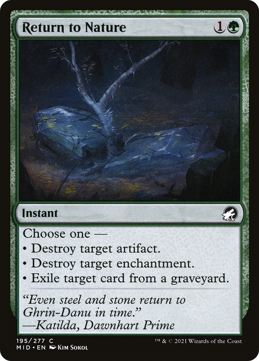 Return to Nature (MID-195) - Innistrad: Midnight Hunt Foil