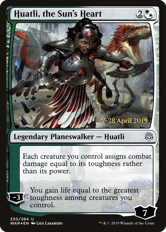 Huatli, the Sun's Heart (PWAR-230S) - War of the Spark Promos Foil