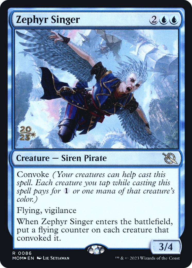 Zephyr Singer (PRE-86S) - March of the Machine Promos (Prerelease) Foil