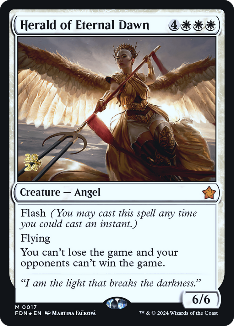 Herald of Eternal Dawn (PRE-017) - Foundations Promos (Prerelease) Foil