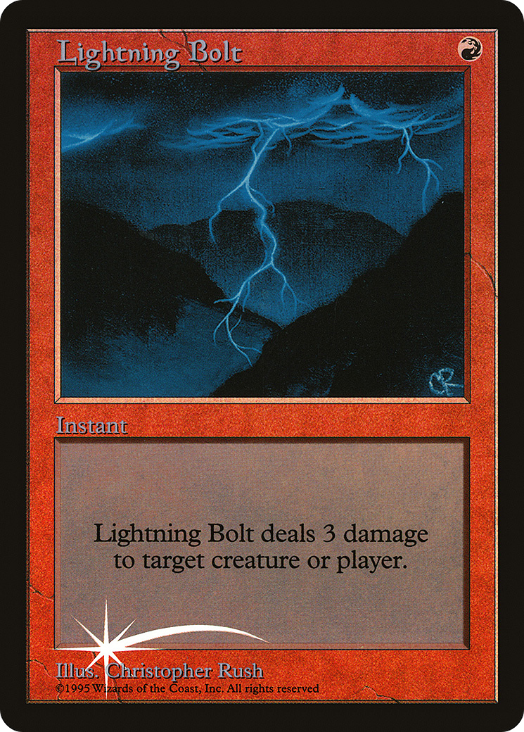 Lightning Bolt (JGP-001) - Judge Gift Cards 1998 Foil