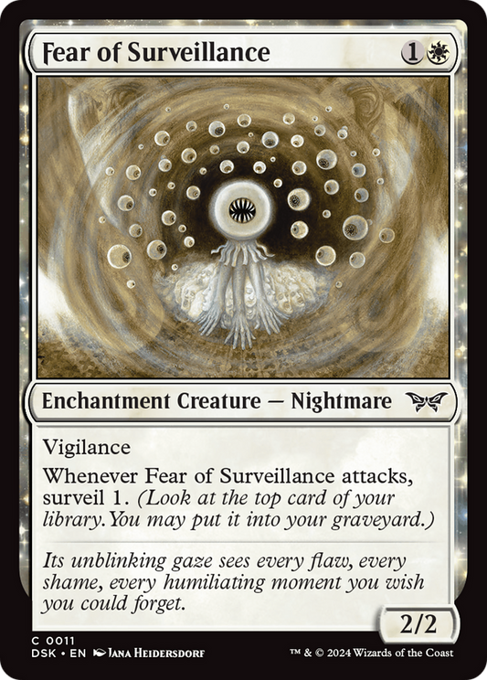 Fear of Surveillance (DSK-011) - Duskmourn: House of Horror Foil
