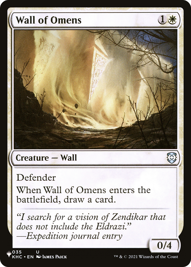 Wall of Omens (LIST-KHC-35) - The List