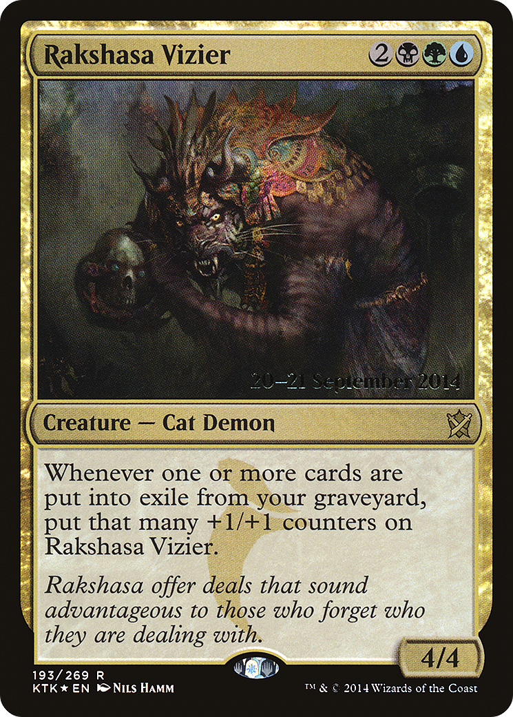 Rakshasa Vizier (PKTK-193S) - Khans of Tarkir Promos Foil