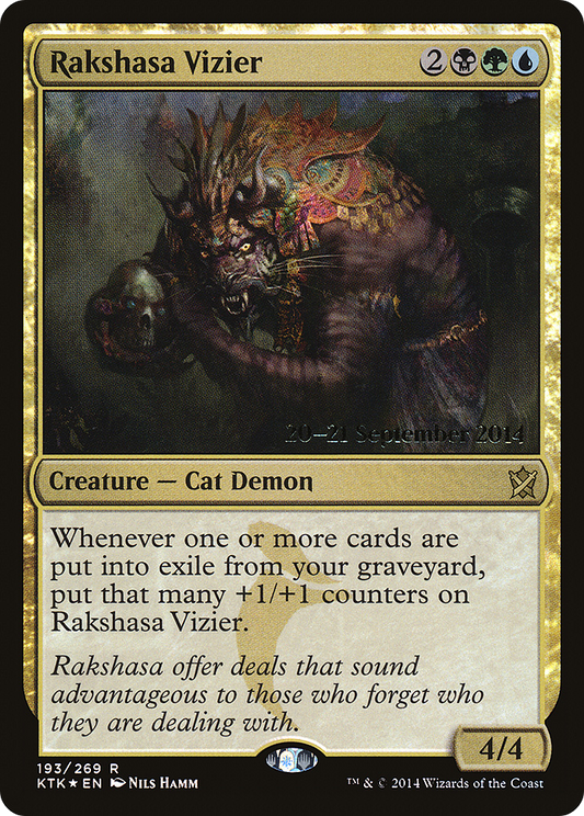 Rakshasa Vizier (PKTK-193S) - Khans of Tarkir Promos Foil