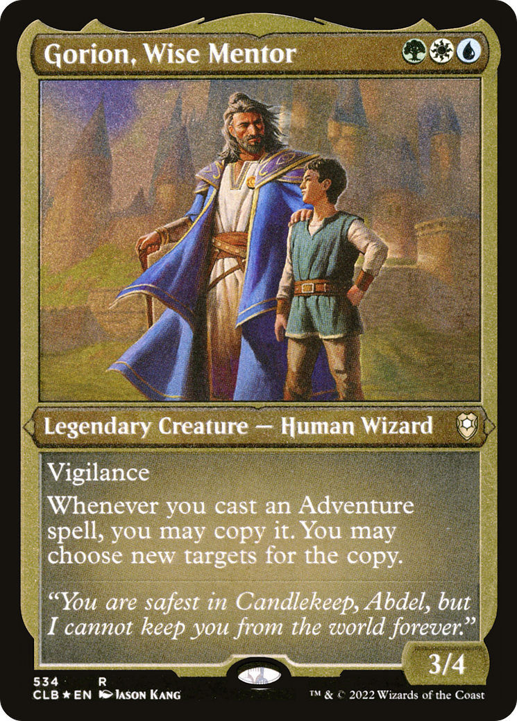 Gorion, Wise Mentor (CLB-534) - Commander Legends: Battle for Baldur's Gate Etched Foil