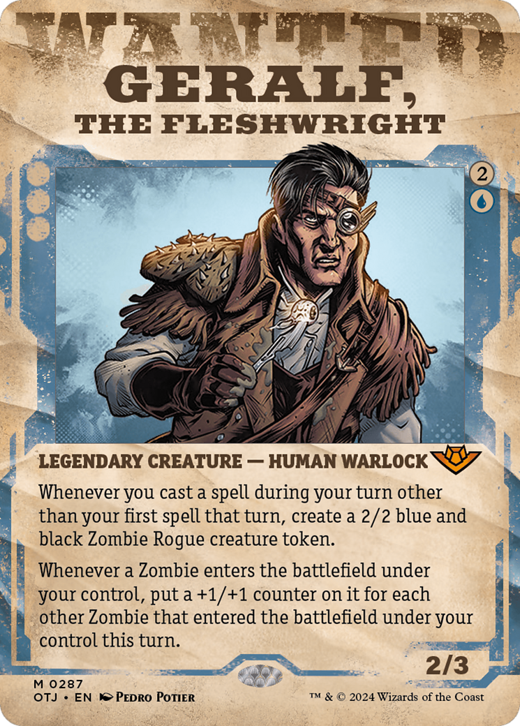 Geralf, the Fleshwright (OTJ-287) - Outlaws of Thunder Junction: (Showcase) (Borderless) Foil