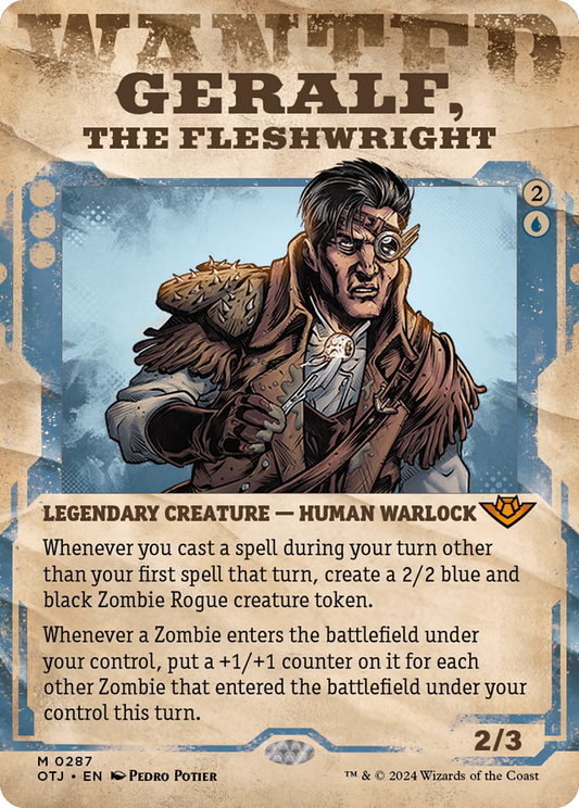 Geralf, the Fleshwright (OTJ-287) - Outlaws of Thunder Junction: (Showcase) (Borderless) Foil