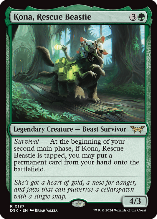 Kona, Rescue Beastie (DSK-187) - Duskmourn: House of Horror Foil