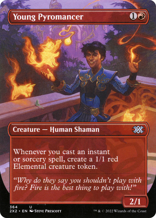 Young Pyromancer (Borderless) (2X2-364) - Double Masters 2022 (Borderless) Foil