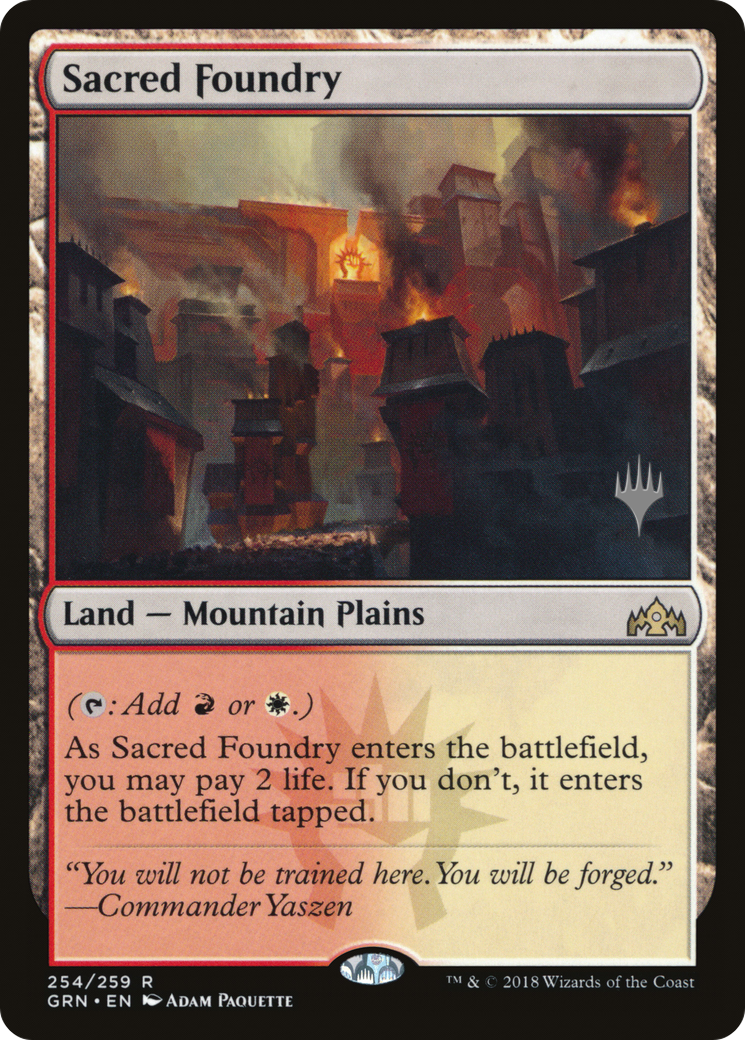 Sacred Foundry (PPELD-254P) - Guilds of Ravnica Promos (Promo Pack) Foil