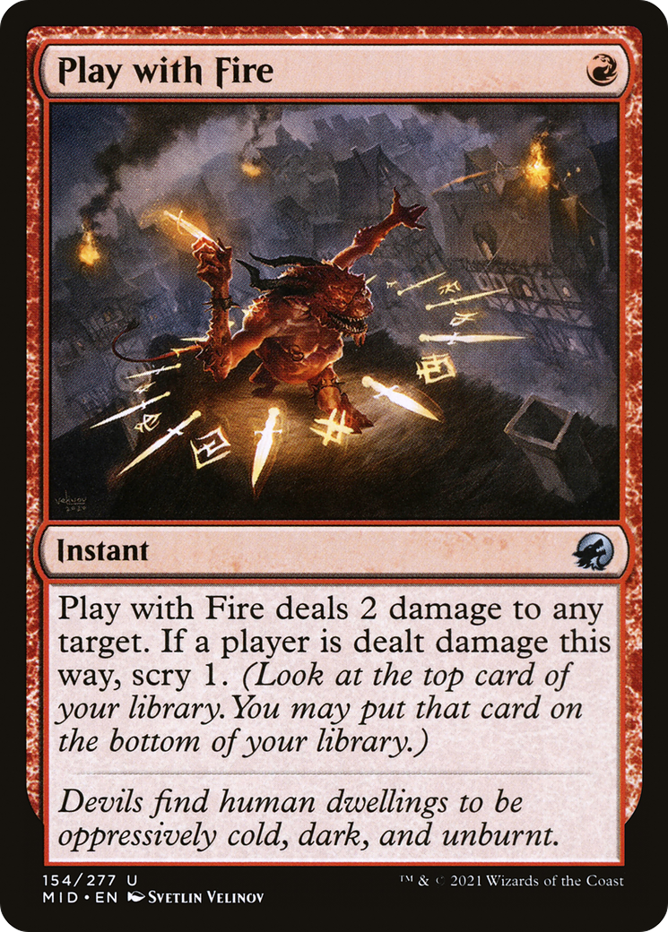 Play with Fire (MID-154) - Innistrad: Midnight Hunt Foil