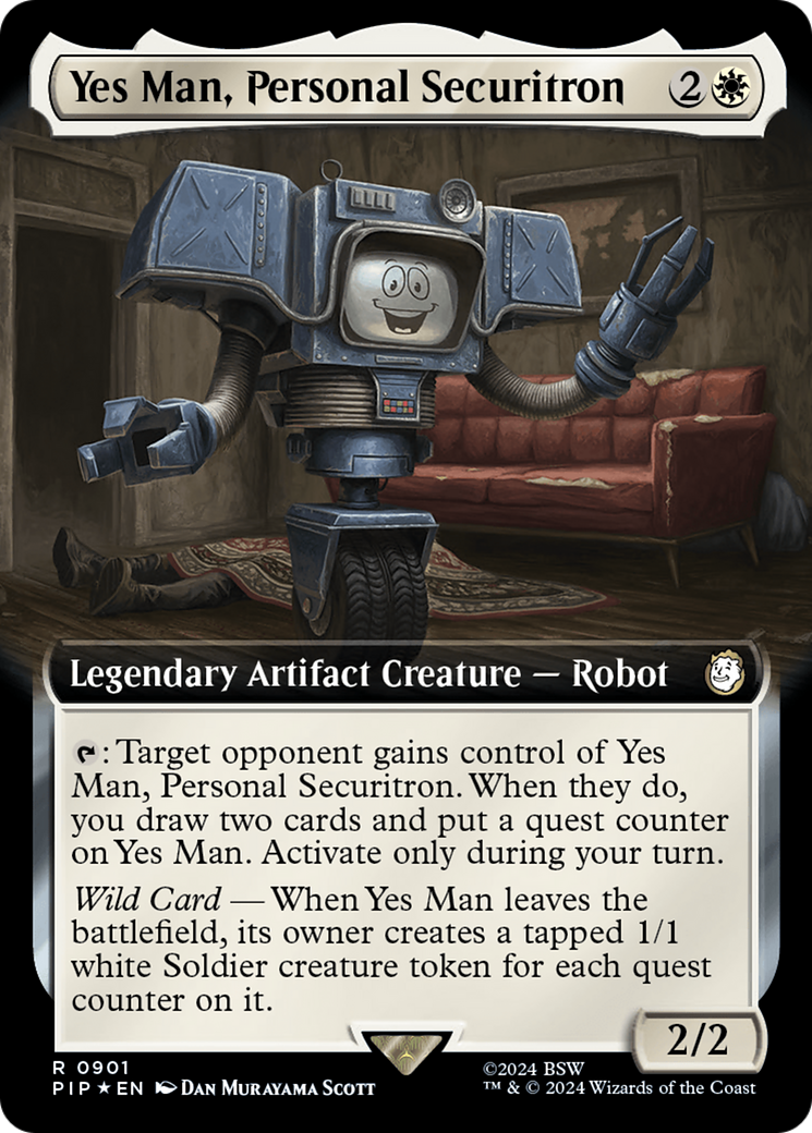 Yes Man, Personal Securitron (PIP-901) - Fallout: (Extended Art) Foil