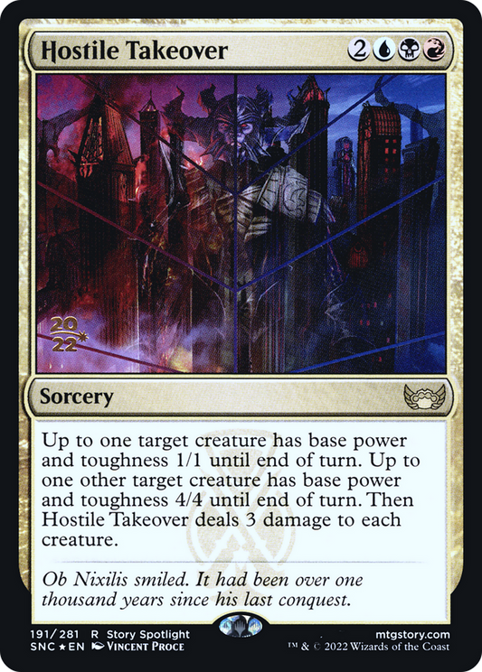 Hostile Takeover (PRE-191) - Streets of New Capenna Promos (Prerelease) Foil