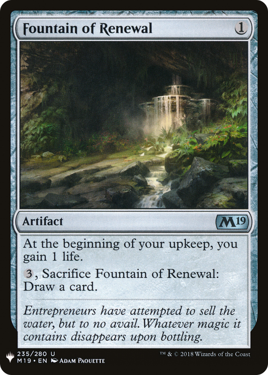 Fountain of Renewal (LIST-M19-235) - The List