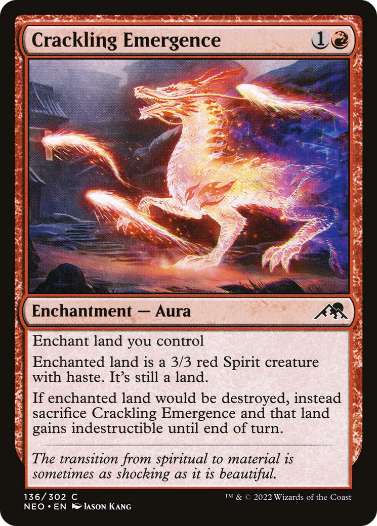 Crackling Emergence (NEO-136) - Kamigawa: Neon Dynasty Foil