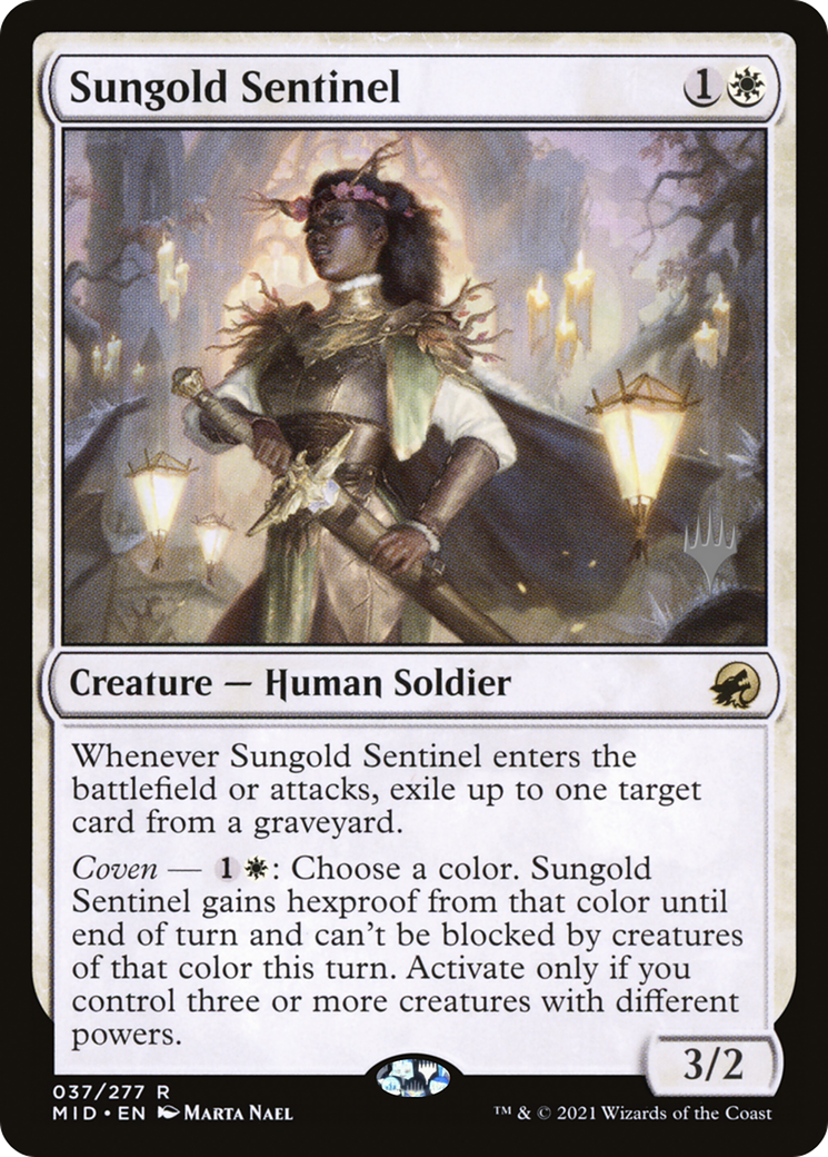 Sungold Sentinel (PMID-37P) - Innistrad: Midnight Hunt Promos