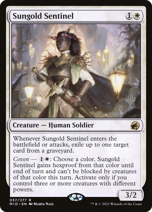 Sungold Sentinel (PMID-37P) - Innistrad: Midnight Hunt Promos