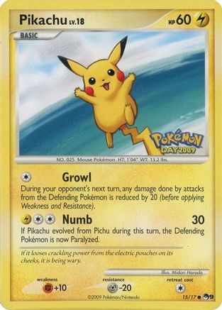 Pikachu (Pokemon Day 2009) (15/017) - POP Series 9  - Common