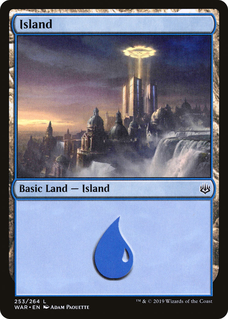 Island (WAR-253) - War of the Spark Foil