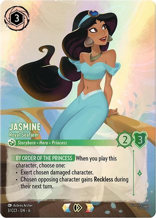 (003)  Jasmine - Royal Seafarer - Disney Lorcana Promo Cards  Holofoil