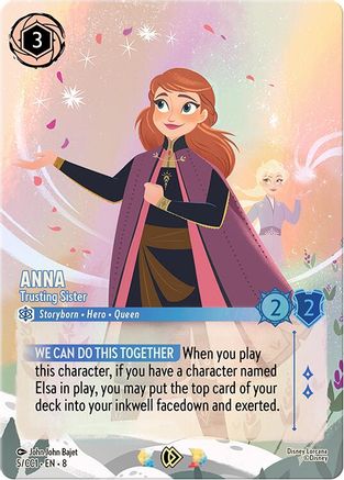 (005)  Anna - Trusting Sister - Disney Lorcana Promo Cards  Holofoil