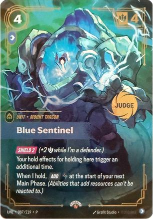(087/219) Blue Sentinel - Riftbound Judge Promotional Cards Foil