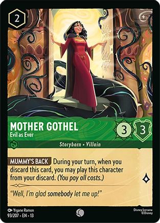 (093/204)  Mother Gothel - Evil as Ever - Attack of the Vine!  Cold Foil