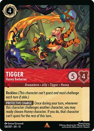 (126/204)  Tigger - Hunny Barbarian - Attack of the Vine!  Cold Foil