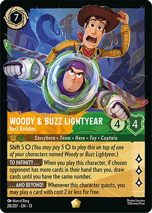(028/204)  Woody & Buzz Lightyear - Best Buddies - Attack of the Vine!  Normal
