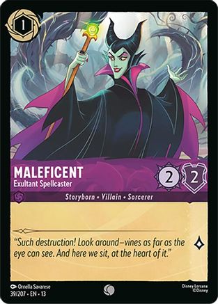 (039/204)  Maleficent - Exultant Spellcaster - Attack of the Vine!  Cold Foil