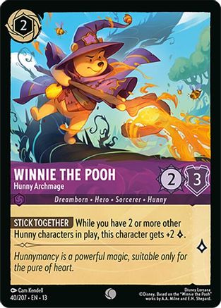 (040/204)  Winnie the Pooh - Hunny Archmage - Attack of the Vine!  Cold Foil