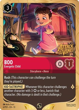 (006)  Boo - Energetic Child - Disney Lorcana Promo Cards  Holofoil