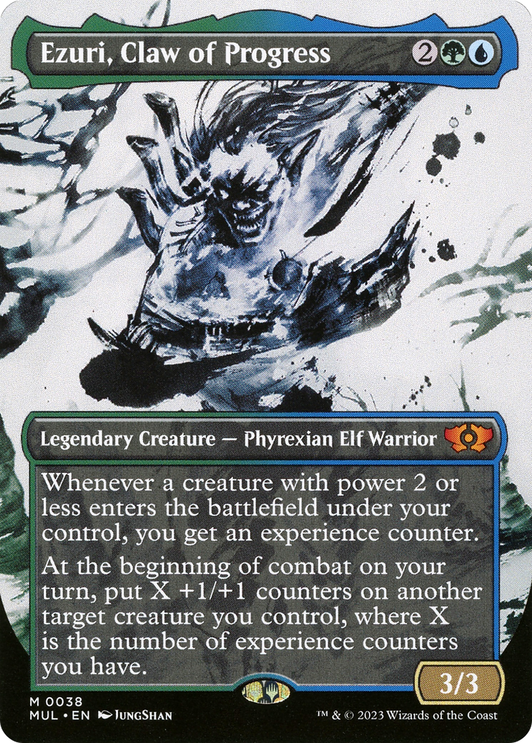 Ezuri, Claw of Progress (MUL-038) - Multiverse Legends: (Showcase) (Borderless) Foil