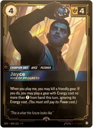 (084/221) Jayce - Man of Progress - Riftbound Organized Play Promotional Cards Foil