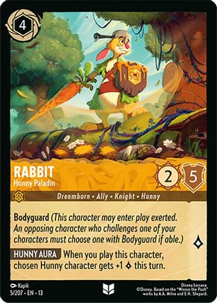(005/204)  Rabbit - Hunny Paladin - Attack of the Vine!  Cold Foil