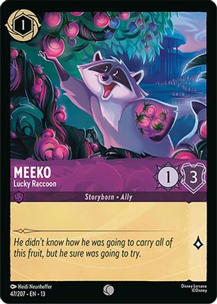 (047/204)  Meeko - Lucky Raccoon - Attack of the Vine!  Normal