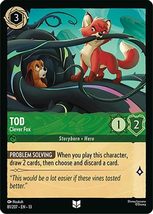 (081/204)  Tod - Clever Fox - Attack of the Vine!  Cold Foil