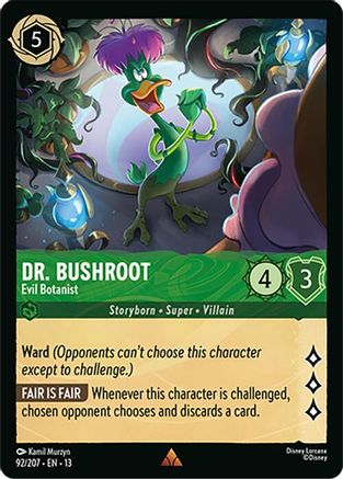 (092/204)  Dr. Bushroot - Evil Botanist - Attack of the Vine!  Cold Foil