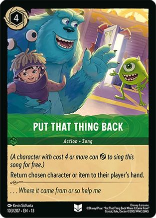 (103/204)  Put That Thing Back - Attack of the Vine!  Cold Foil