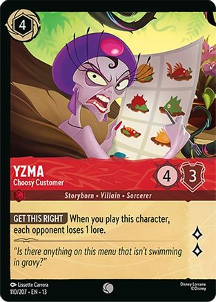 (110/204)  Yzma - Choosy Customer (Foil) - Attack of the Vine!  Cold Foil