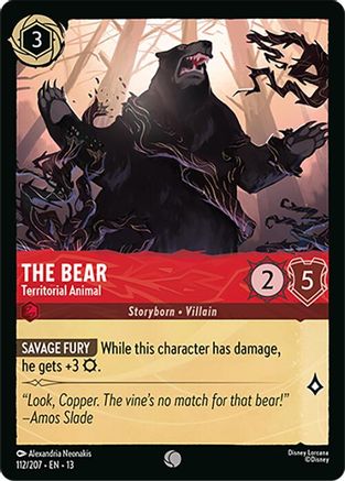 (112/204)  The Bear - Territorial Animal - Attack of the Vine!  Cold Foil