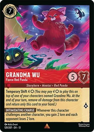 (120/204)  Grandma Wu - Fierce Red Panda - Attack of the Vine!  Cold Foil